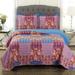 Luxury 2 Pieces Oversized Bedspread Set Reversible Quilt Twin Kenzie