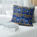 LA Football Baroque Pattern Accent Pillow-Faux Linen