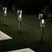Solar Path Lights 12.2" Stainless Steel Set of 12 Pure Garden - N/A