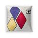 Kavka Designs red/ blue/ yellow/ ivory aglou accent pillow with insert