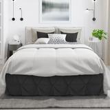 Nestl Pinch Pleat Bed Skirt - Soft Premium Microfiber Ruffle Bed Skirt - 14" Tailored Pintuck Wrap Around Dust Ruffle