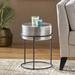 Clopton Modern Handcrafted Aluminum Round Side Table by Christopher Knight Home - 14.75" L x 14.75" W x 19.75" H