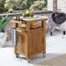 Maho Golden Teak Outdoor Compact Barbeque Cart