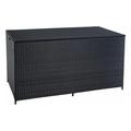 Auflagenbox Poly Rattan xxl Kissenbox Gartenbox Box Aufbewahrungsbox Schwarz