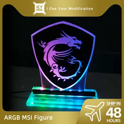 Gelée Gaming Figure A-RGB Rainbow LED Panneau d'éclairage acrylique 5V3Pin Mystic Lighting PC