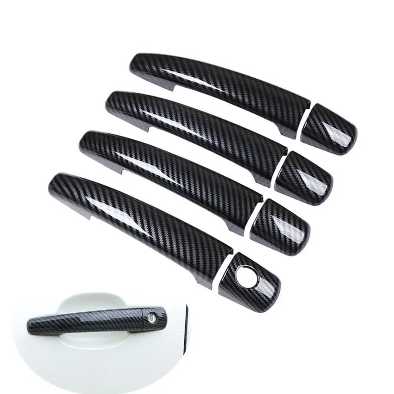 Garniture de poignée de porte en FIBER de carbone chromé, accessoires de style, pour citroën C3 Mk2 C3 Picasso Aircross 2010 – 2016 citroën n