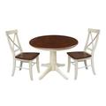 August Grove® Neale 2 - Person Solid Wood Dining Set Wood in Brown | 29.1 H x 36 W x 36 D in | Wayfair 3AA376FC64674EAA8763DD7C8546BCF2