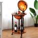 Astoria Grand Finn Globe Bar w/ Wine Storage Wood in Black/Brown | 36 H x 17 D in | Wayfair 1B1E76F3C3734660869512D733B4359B