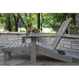 Birch Lane™ Akiva Solid Wood Adirondack Chair w/ Ottoman/Table Wood in Brown/Gray | 36 H x 30 W x 38 D in | Wayfair