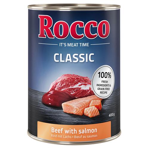 24x400g Classic Rind mit Seelachs Rocco Hundefutter nass