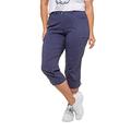 Ulla Popken Women's Plus Size Cropped Seamed Cargo Pants Indigo Blue 20 667042 15-46