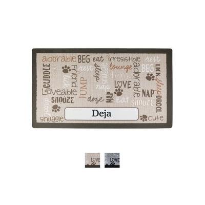 Drymate Linen Personalized Dog & Cat Placemat, Tan, Large