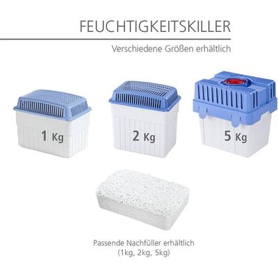 Wenko - Feuchtigkeitskiller mit 1 kg Granulatblock, Raumentfeuchter, fasst bis zu 2,8l