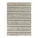 Tapis 100% coton bande ethno blanc-sable 120x170