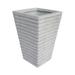 Jude Square Tapered Riveted Lightweight Concrete Garden Urn Planter by Christopher Knight Home