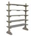 Bengal Manor Mango Wood 5 Tier Aged Ash Open Bookshelf