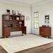 Somerset 72W Office Desk with Hutch and Lateral File Cabinet in Gray