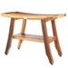 EcoDecors 24", Shower Stool, Shower Seat, Shower Chair for Inside Shower, Teak Shower Bench, Small Bench, Shower Foot Rest