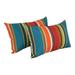 19-inch by 11-inch Outdoor Throw Pillows (Set of 2, Multiple Patterns) - 19 x 11