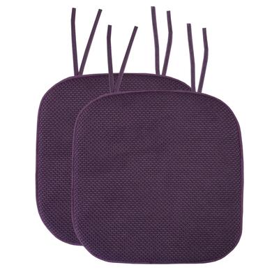 Sweet Home Collection Honeycomb Memory Foam Non Slip Chair Cushion Pad with Ties 16
