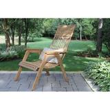 Birch Lane™ Anyston Patio Chair Wood/Wicker/Rattan in Gray | 44.5 H x 27 W x 40 D in | Wayfair B8F4523B2D554940B735FB9DF0E4A680
