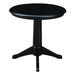 Lark Manor™ Thelma Solid Wood Pedestal Dining Table Wood in Black, Size 29.9 H x 30.0 W x 30.0 D in | Wayfair 5A9312926DEE43C6863FEE04CB583C05
