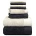 AllModern Doncia 8 Piece Towel Set Terry Cloth/100% Cotton in Gray/Black | 30 W in | Wayfair C31F098CD9904EC4A1FE2895D49A9D88