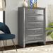 Lark Manor™ Gabrielson 5 Drawer Chest Wood in Brown/Gray | 49 H x 32 W x 17 D in | Wayfair E72EB349B5C94E04A2C79AF61FC16DBE