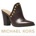 Michael Kors Shoes | Michael Kors Studded Leather Mules! | Color: Brown/Gold | Size: 7