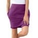 Plus Size Women's Stretch Cotton Skort by Woman Within in Plum Purple (Size 3X)