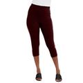 Plus Size Women's Everyday Capri Legging by Jessica London in Burgundy Houndstooth (Size 14/16)