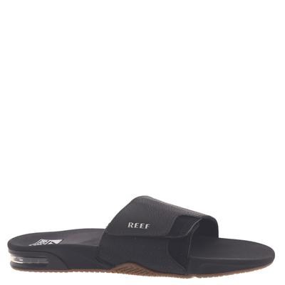 REEF Fanning Slide - Mens 12 Black Sandal Medium