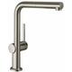 Hansgrohe - M54 - Mitigeur d'évier Talis avec bec extractible, sBox, simili inox 72809800