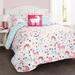 Porch & Den Marguerite Unicorn/ Heart Pattern Quilt Set