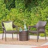 Oxford Outdoor 3-piece Round Wicker Bistro Chat Set by Christopher Knight Home