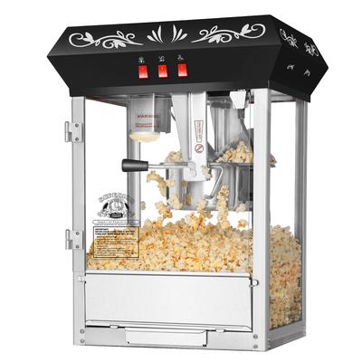 Countertop Popcorn Machine- Antique Style Movie Night Popper- 8oz Kettle & Old Maids Drawer by Superior Popcorn Company (Black)