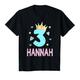 Kinder 3. Geburtstag Hannah Prinzessin Krone 3 Jahre T-Shirt