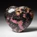 Astro Gallery of Gems Polished Imperial Rhodonite Heart from Madagascar (0.6614 lbs) Stone in Black/Gray/Pink | 2.5 H x 3 W x 1 D in | Wayfair
