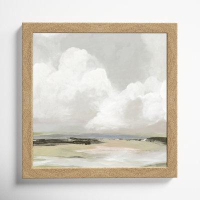 Birch Lane™ Soft Clouds - Picture Frame Painting Print Paper in Gray/Green/White | 18 H x 18 W x 1.12 D in | Wayfair 43608-01