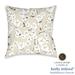 kathy ireland HOME Retro Floral 18" x 18" Decorative Pillow Polyester/Polyfill blend in White | 18 H x 18 W x 4.5 D in | Wayfair RTFNL18X18DP