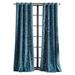 Martha Stewart Sherwood Velvet Grommet Teal Curtain Panel Pair Polyester in Green/Blue | 84 H x 50 W in | Wayfair 1D20260GTE