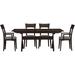 Copeland Furniture Sarah 5 Piece Extendable Solid Wood Dining Set Wood/Upholstered in Brown/Red | Wayfair