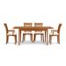 Copeland Furniture Sarah 5 Piece Solid Wood Dining Set Wood/Upholstered in Brown | 30" H x 60" W x 40" D | Wayfair