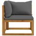 Latitude Run® 9 Piece Patio Lounge Set w/ Cushion Solid Acacia Wood Wood/Natural Hardwoods in Gray | 23.62 H x 26.77 W x 26.77 D in | Wayfair