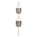 Dakota Fields Friedell Natural Fibers Hanging Planter Natural Fibers in White | 60 H x 8 W x 8 D in | Wayfair 13E304CD2B5844B69F2AF71B433633F3