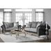 Rosdorf Park Bernardus 5 Piece Living Room Set Faux Leather/Polyester in Gray | 40 H x 93 W x 38 D in | Wayfair Living Room Sets