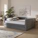 Willa Arlo™ Interiors Anita Daybed w/ Trundle Upholstered/Velvet in Gray | 32.6 H x 62.8 W x 86 D in | Wayfair 1FA5C7A4B9374673926EBA4C31F0694A
