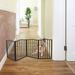 Tucker Murphy Pet™ Free Standing Pet Gate Wood (a more stylish option) in Brown/Gray | 32 H x 73 W x 1 D in | Wayfair