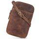 STILORD 'Loki' Leather Chest Bag Vintage Crossbody Bag Leather Phone Case for Smartphone Sling Bag XS Fanny Pack Genuine Vintage Leather, Colour:middle brown