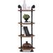 MCombo Industrial Wall Mount Pipe Shelves, Solid Wood